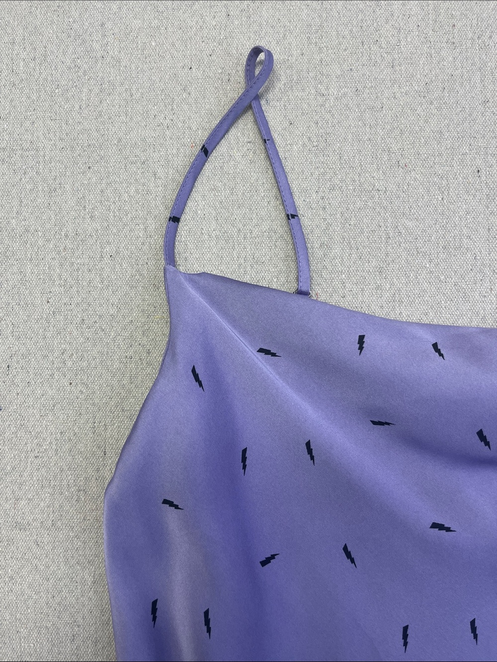 Forever 21 Lavender Satin Slip Dress Small Cowl Neck Mini Party Dress - Picture 3 of 14